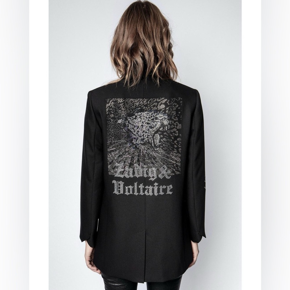 BRAND NEW WITH TAGS ZADIG AND VOLTAIRE VIVA STRASS PANTHER JACKET🌟🖤🐆